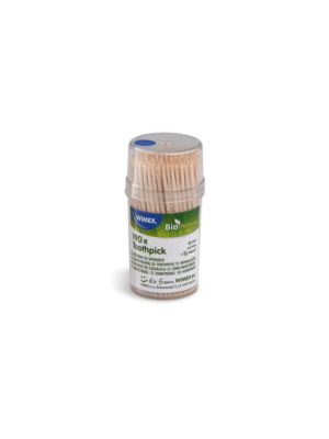 Špáradlo drevené Ø2 x 65 mm v kelímku s uzáverom [190 ks]