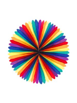 Párty vejár XL farebný Ø 100 cm [1 ks]