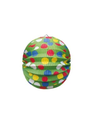 Lampión (PAP) guľa Party zelený Ø24cm [1 ks]