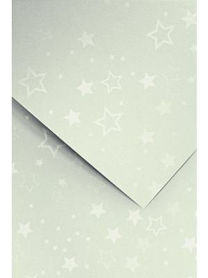 Galeria Papieru ozdobný papír Stars stříbrná 220g, 20ks