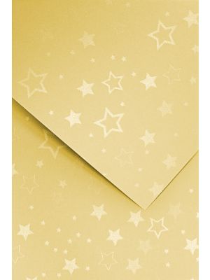 Galéria Papiera ozdobný papier Stars zlatá 220g, 20ks