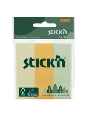 Samolepiaci bloček 76x25mm mix pastelových farieb 3x50 lístkov