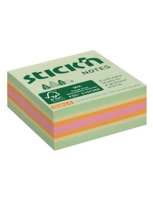 Samolepiaca mini kocka 51x51mm lesný mix pastelových farieb 240 lístkov