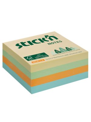 Samolepiaca kocka 76x76mm lúčny mix pastelových farieb 400 lístkov