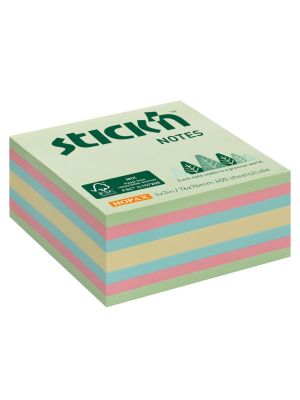 Samolepiaca kocka 76x76mm lesný mix pastelových farieb 400 lístkov