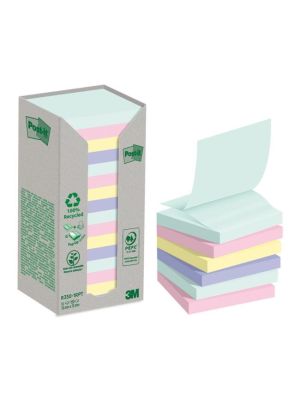 Z-Bločky Post-it recyklované  NATURE 76x76mm dúhové 16x100 lístkov
