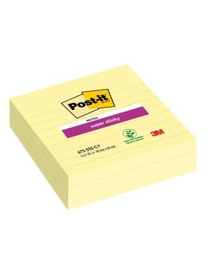 Bloček Post-it Super Sticky 101x101 žltý linajky