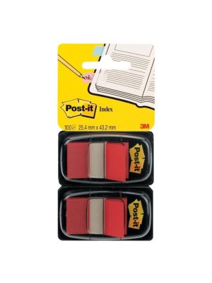 Záložky Post-it Index široké 25,4x43,2 červená 2ks