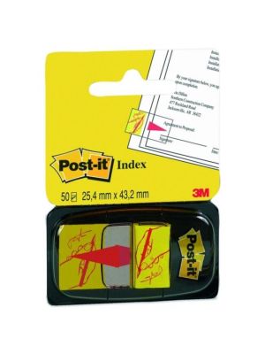 Záložky Post-it Index široké 25,4x43,2 `podpis`