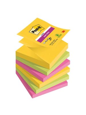 Z-bločky Post-it Super Sticky CARNIVAL, veľkosť 76x76 mm, 6 bločkov po 90 lístkov