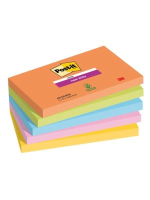Bloček Post-it Super Sticky BOOST, veľkosť 76x127 mm, 5 bločkov po 90 lístkov