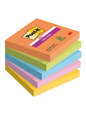 Bloček Post-it Super Sticky BOOST, veľkosť 76x76 mm, 5 bločkov po 90 lístkov