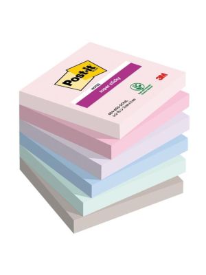 Bloček Post-it Super Sticky SOULFUL, veľkosť 76x76 mm, 6 bločkov po 90 lístkov