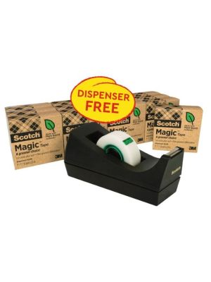 Lepiaca páska Scotch Magic neviditeľná popisovateľná 900 14ks + dispenzor zdarma
