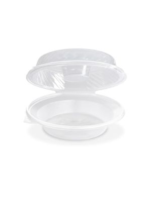Šalátová miska (PP) s viečkom na dressing misku priehľadná 1600ml [25 ks]