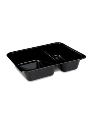 Menu misa (PP) extra-pevná 2dielna čierna 227 x 178 x 49 mm [50 ks]
