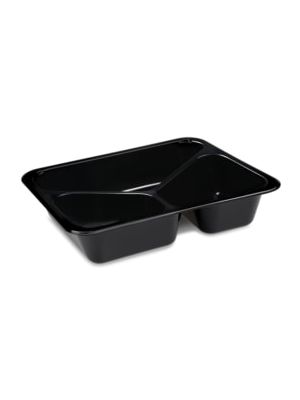 Menu misa (PP) extra-pevná 3dielná čierna 227 x 178 x 49 mm [50 ks]