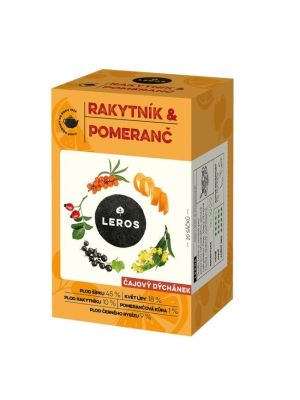Čaj LEROS bylinný Čajová chvíľka rakytník & pomaranč HB 20 x 2 g