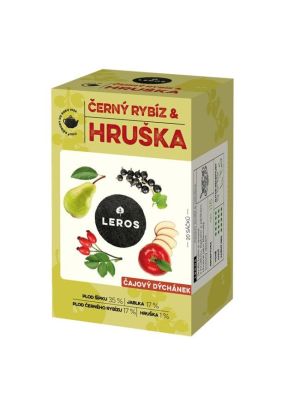 Čaj LEROS ovocný Čajová chvíľka čierna ríbezľa & hruška HB 20 x 2,5 g