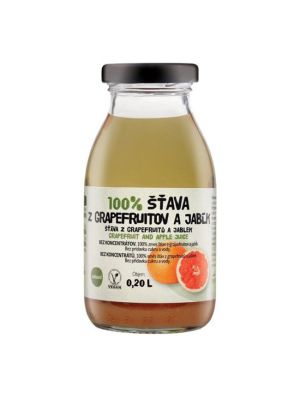 ZDRAVO šťava 100% grapefruitová-jablková 10 x 0,2 ℓ NEVRATNÉ SKLO