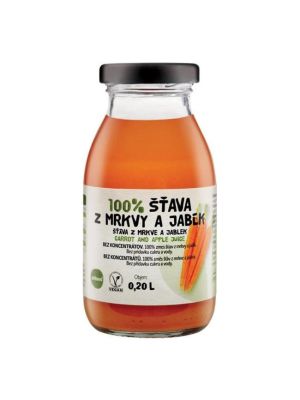 ZDRAVO šťava 100% mrkvovo-jablková 10 x 0,2 ℓ NEVRATNÉ SKLO