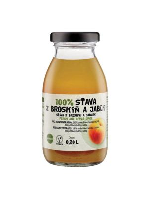 ZDRAVO šťava 100% broskyňovo-jablková 10 x 0,2 ℓ NEVRATNÉ SKLO