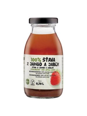 ZDRAVO šťava 100% jahodovo-jablková 10 x 0,2 ℓ NEVRATNÉ SKLO