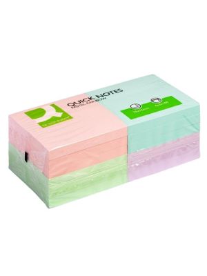 Bločky Q-CONNECT pastelové 76x76mm 12x100 l