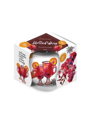 Emocio Sklo Dekor 70x62 mm Mulled Wine, vonná sviečka