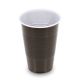 Kávový pohár (PP) hnedo/biely Ø70mm 0,2L [100 ks]