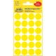 Etikety kruhové 18mm Avery odnímateľné žlté