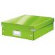 Stredná organizačná škatuľa Click & Store metalická zelená