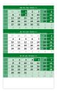 Trojmesačný kalendár zelený