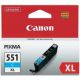 Atramentová náplň Canon CLI-551 C pre MG 5450/6350/iP7250 cyan XL (500 str.)