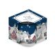 Emocio Sklo Dekor 70x62 mm Winter Village (Snowflakes), vonná sviečka